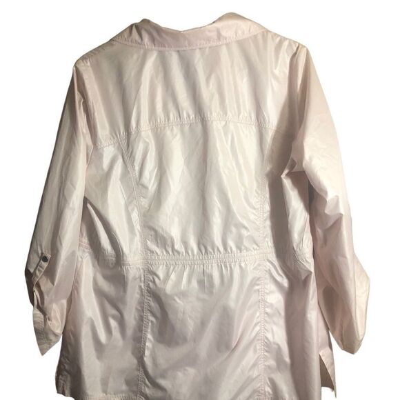 Chico’s Zenergy Pink Novelty Jacket With Roll Tab Sleeves And Full Zip Closure - Picture 6 of 6